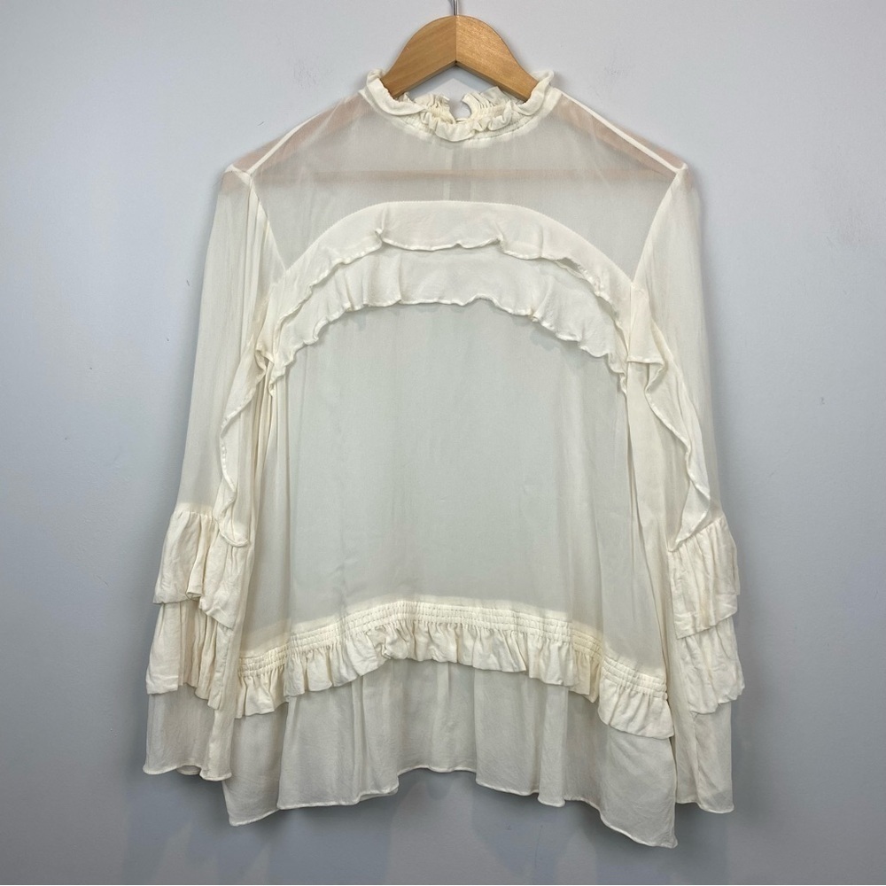 MUNTHE • See Through White Blouse - Picture 2 of 13